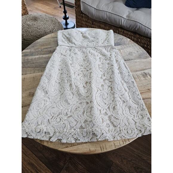 J. Crew Cathleen Sheath Lace Dress Strapless Size 2P Party Cocktail Bride - Picture 3 of 10